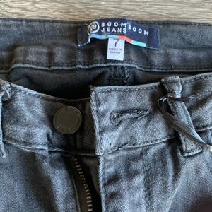 Black ripped denim jeans